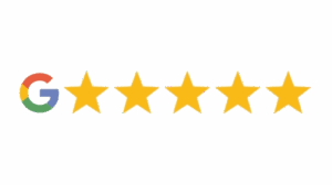Google five star review visual representation png